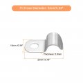Uxcell 80 Pcs Pipe Strap Fit For 1 4inch 6mm 304 Stainless Steel Clamp With Hole Conduit Or Fixing