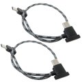 Upgraded 2-pack 30cm 11 8inch Charging Data Transfer Cable Wire For Royal Air Remote Control Fr Pocket 2 Osmo Ptz Camera Drone 