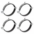 125-128mm Rigid Pipe Strap Clamps Carbon Steel Bracket Tube Clip M8 M10 Nut Size For Water 4 Pcs 
