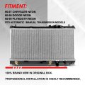 Auto Dynasty Dpi 1548 Factory Style 1-row Cooling Radiator Compatible With Chrysler Dodge Plymouth Neon At Mt 95-99 Aluminum