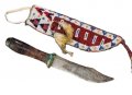 Outfitix Beaded Suede Knife Sheath Lakota Sioux Native Style Indian 
