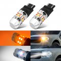 Lasfit T3 4257na 4257 Led Bulb Switchback Built In Resistor Front Turn Signal For Ford Maverick Xl Xlt Canbus Error Free White 