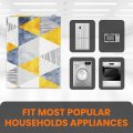Bluestars Non-slip Washer And Dryer Top Cover Protector Mat With 4 Storage Pockets 51 X 22 Yellow Geometric Pattern