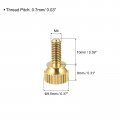 Uxcell 2pcs Knurled Thumb Screws M4x10mm Brass Shoulder Bolts Stepped Grip Knobs Fasteners For Pc Electronic Mechanical