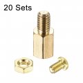 Uxcell M4 Hex Brass Standoff Spacer 8mm 6mm Male-female Threaded Pillar Screw Nut Kit For Pcb Motherboard Computer Circuit