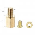 Uxcell M4 Hex Brass Standoff Spacer 8mm 6mm Male-female Threaded Pillar Screw Nut Kit For Pcb Motherboard Computer Circuit