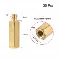 Uxcell M3x14mm 3mm Male-female Brass Hex Pcb Motherboard Spacer Standoff For Fpv Drone Quadcopter Computer Circuit Board 30pcs