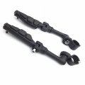Smt-black Long Angled Peg Mounting Kit With Flat End Footpeg Compatible Bike 1-1 2 Inch 1 5 Front Engine Guard Frame Tube Iron