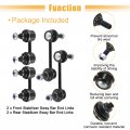 X Autohaux 4pcs Front Rear Sway Bar Links Stabilizer Kit For Toyota Celica 1994-1998 Suspension Link No K90124 K9545