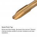 Uxcell M5 X 0 8 Spiral Point Thread Tap And 4 2mm Twist Drill Bit Set Metric Titanium Plated 6542 High Speed Steel Machine
