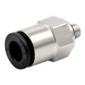 Baomain 5mm Male Thread 6mm Push In Joint Pc6-m5 Pneumatic Connector Quick Fittings Pack Of 5