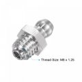 Uxcell 2pcs Metric Stainless Steel Straight Grease Fitting M8 X 1 25mm Thread Hydraulic Accessories