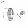 Uxcell 2pcs Metric Stainless Steel Straight Grease Fitting M8 X 1 25mm Thread Hydraulic Accessories