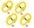 Mytee Products 4 Pack 3 8 Grade 80 Forged Alloy Steel Coupling Link Hammerlock 7100 Lbs Working Load Limit Heavy Duty G80 