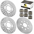 Caltric Front And Rear Brake Discs With Pads Kit Warrior 350 Yfm350x 1989