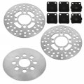 Caltric Front And Rear Brake Discs With Pads Kit Warrior 350 Yfm350x 1989 