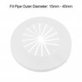 Uxcell Pipe Cover Decoration 2pcs 15mm-45mm Pp Plastic Escutcheon Collar Water Drain Line White