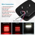 Partsam 2x Led Tail Lights 16led Stop Brake Turn Reverse Light Combination 12-5050 Red 4-5050 White Smoke Lens Compatible With