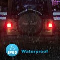 Partsam 2x Led Tail Lights 16led Stop Brake Turn Reverse Light Combination 12-5050 Red 4-5050 White Smoke Lens Compatible With