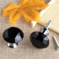 Uxcell Diamond Shape Crystal Glass 30mm Kitchen Cabinet Door Drawer Knob Cupboard Dresser Wardrobe Pull Handle With Screws