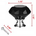 Uxcell Diamond Shape Crystal Glass 30mm Kitchen Cabinet Door Drawer Knob Cupboard Dresser Wardrobe Pull Handle With Screws