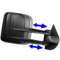 Passenger Right Sdie Rear View Towing Mirror Manual Telescoping Adjustment Compatible With Chevy Silverado Suburban Tahoe Gmc