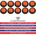 10 Pack 2 5 In Amber Led Round Side Marker Clearance Lights Waterproof Ip67 Flush Mount With Grommet For Truck And Trailer Dot 