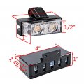 Universal Super Bright Car Truck Warning Caution Emergency Construction Beacon Flash Strobe Light Bar Amber 4x 4-led 8x 2-led