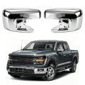 Chrome Mirror Covers For 2021 2022 2023 2024 2025 2026 Ford F150 With Turn Signal Model Direct Replacement Caps 2 Piece Set 