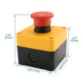 Baomain Red Sign Emergency Stop Switch Push Button Weatherproof 660v With Box 3pcs