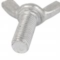Uxcella M10x25mm Carbon Steel Wing Bolt Wingbolt Nut Butterfly Screw Silver Tone 4pcs
