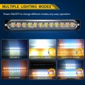Rigidon 2 Pack Led Emergency Strobe 12 White Amber Surface Mount Flashing Lights For Trucks Car Grille Off-road Warning