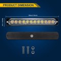 Rigidon 2 Pack Led Emergency Strobe 12 White Amber Surface Mount Flashing Lights For Trucks Car Grille Off-road Warning