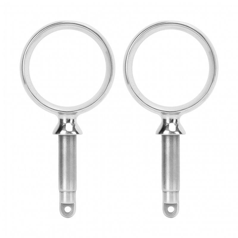 1 Pair Stainless Steel Round Rowlock Boat Oarlock 2 Inch Id Mirror Finish Paddle Brackets For Standard Size Paddles