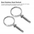 1 Pair Stainless Steel Round Rowlock Boat Oarlock 2 Inch Id Mirror Finish Paddle Brackets For Standard Size Paddles