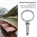 1 Pair Stainless Steel Round Rowlock Boat Oarlock 2 Inch Id Mirror Finish Paddle Brackets For Standard Size Paddles