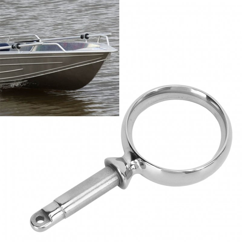 1 Pair Stainless Steel Round Rowlock Boat Oarlock 2 Inch Id Mirror Finish Paddle Brackets For Standard Size Paddles