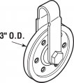 Prime-line Gd 52189 3 In Diameter Case-hardened Steel Pulley With Straps And Axle Bolts 2 Pack