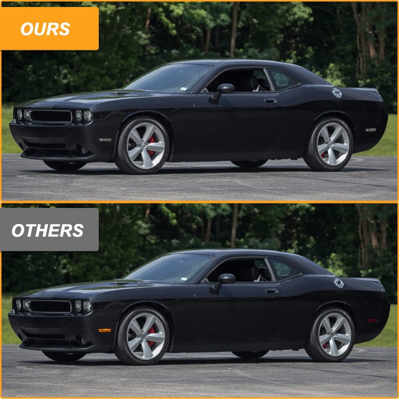 R F Auto 4pcs Smoked Lens Side Marker Light Housings Replacement For Challenger 2008-2014 Front Rear Bumpers Turn Signal Lamp