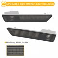 R F Auto 4pcs Smoked Lens Side Marker Light Housings Replacement For Challenger 2008-2014 Front Rear Bumpers Turn Signal Lamp