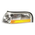 Front Driver Side Marker Light For Mercury Grand Marquis 2003 2004 2005 Amber Clear Lens Plastic Housing Replacement 