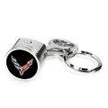 Chevrolet Corvette C8 Engine Piston Style Chrome Metal Key Chain Keychain Only Official Licensed 