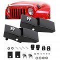 Ocpty Hood Catch Latch Kits Compatible With 2007-2017 For Jeep Wrangler Jk Black