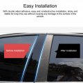 Door Pillar Post Trim Set Car Side Window Molding 6pcs Decal Gloss Black Cover Replacement For Charger Dodge 2011-2021