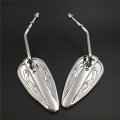 Smt-no Logo Chromed Aluminum Teardrop Mirror Compatible With 1993a 1996 Softail Rocker C Fxcwc Bike B01bczh752