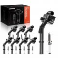 A-premium Set Of 8 Ignition Coil Pack And Iridium Spark Plugs Compatible With Mercedes-benz E300 2015-2016 E350 2014-2016 E400