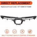 Ecotric Front Bumper Upper Hood Grille Compatible With 2017-2019 Toyota Corolla Base Ce Le L Xle Sedan 4-door Black Replacement