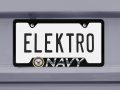 Navy 3d Black Metal Cutout License Plate Frame