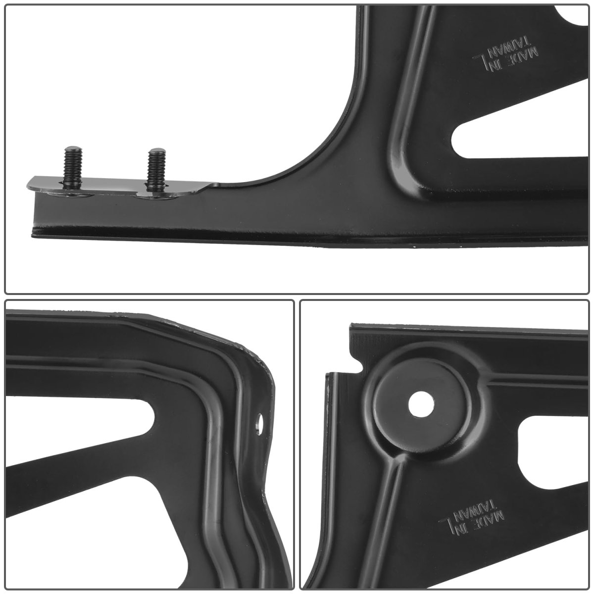 To1042127 Front Bumper Cover Support Bracket For Toyota Tacoma 2016 2023 Driver Left Side Polished Black Abs Plastic