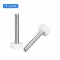 Uxcell 15pcs M5x35mm Threaded Knurled Thumb Screws Zinc Plated Carbon Steel Clamping Knobs Grip Plastic Round Head Thumbscrews